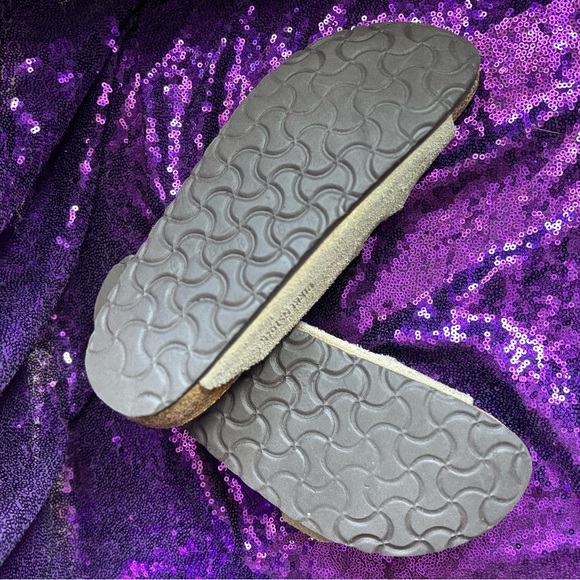 Birkenstock Taupe Suede Buckle Sandals, Size 38 - Picture 4 of 6